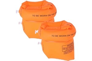 2 Pairs Inflatable Swimming Armbands, PVC Swim Arm Bands Float, Learning Swims Training Aids, Swimming Ring for Boys Girls an