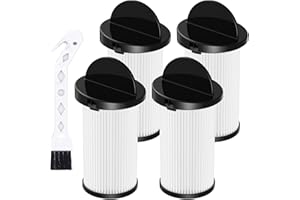 HOMFILBIT Pre-Motor Filter for EyeVac Series Home, Pro, Pet, Air and Plus, Also Compatible with NeoVac Elite- Touchless Stationary Vacuum Compare to Part # EV-PMF, 4 Pack HEPA + 1 Pack Cleaning brush