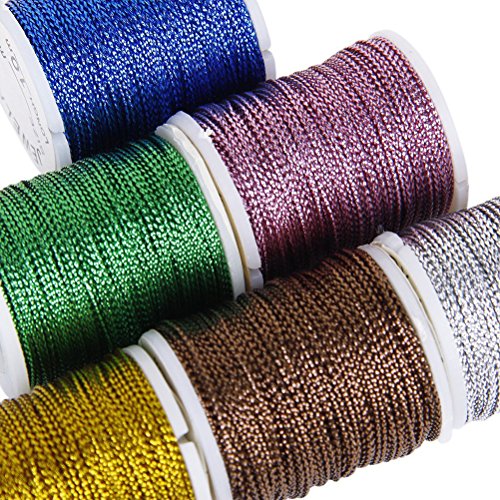 ROSENICE Strings Ropes Cords 10 Colors 10M 0.5mm for DIY Necklace Bracelet Craft Making