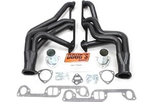 Doug's Headers (D569-B) 1-3/4" 4-Tube Black Coating Hi-Temperature Full Length Exhaust Header for Pontiac Firebird 326-455