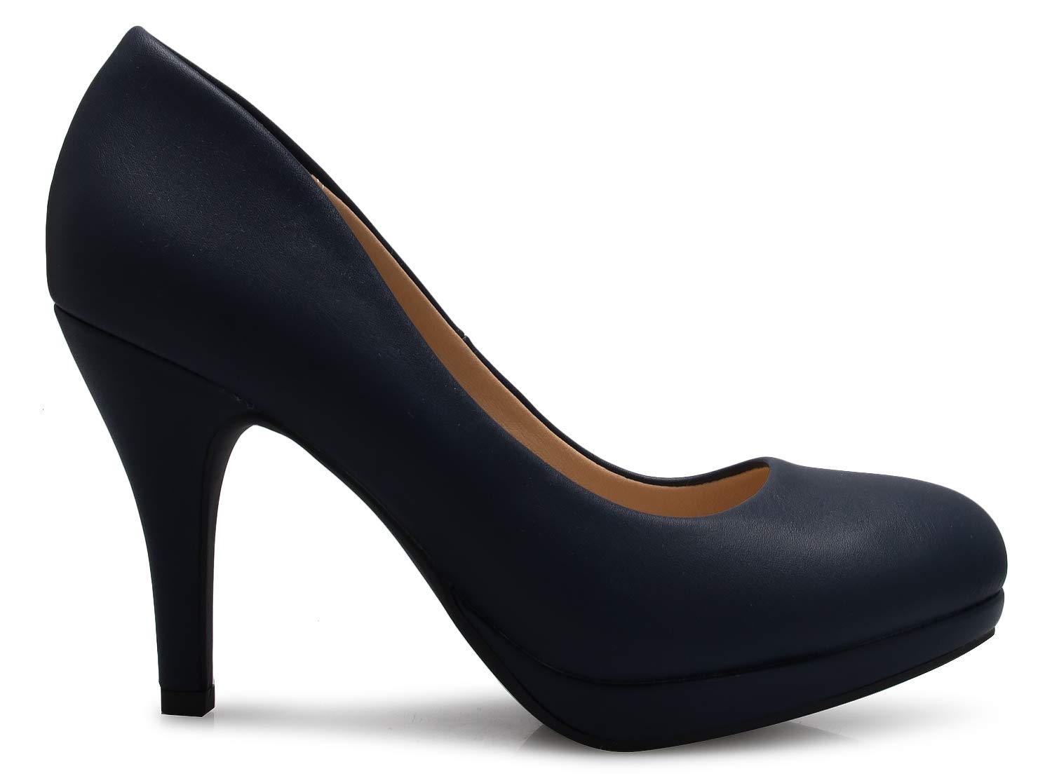 Olivia K Women's Classic Round-Toe Platform Pumps Stiletto Dress High Heels - Image 9