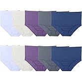 Fruit of the Loom Women's No Show Seamless Underwear, Amazing Stretch & No Panty Lines, Available in Plus Size