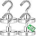 MIKEDE Magnetic Hooks Heavy Duty, 170Lbs+ Super Strong Magnet Hooks for Cruise Essentials, Neodymium Earth Magnets with Hook 