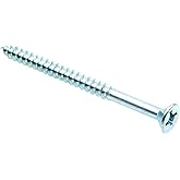 Prime-Line 9036287 Wood Screw, Flat Head Phillips, #12 X 3 in, Zinc Plated Steel, Pack of 25