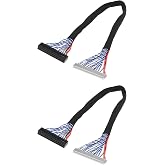 Briny River 2Pcs 8 Bit LVDS Cable FIX-30 Pin 2ch For 17-26inch LCD/LED Panel Controller 25cm