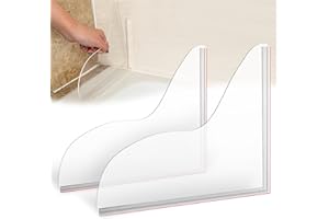 Honitra Shower Splash Guard, Upgrade Bathtub Splash Guard, 2 Shower Water Guard, Self-Glue Shower Splash Guard for Bathtub, Splash Guards to Keep Water in Shower, Shower Splash Guard Corner for Leak