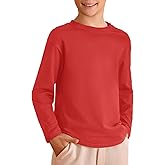 Haloumoning Kids Boys Long Sleeve Crewneck T-Shirts Tee Tops 5-14 Years