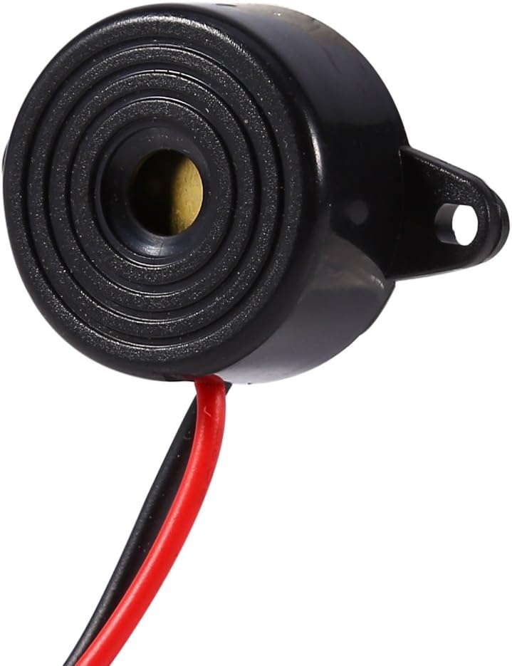 12V Piezo Buzzer 85dB Electronic Buzzer 3-24V Active Piezo Tone Buzzer Alarm Ringer Continuous Sound Cable Length 100mm - Image 4