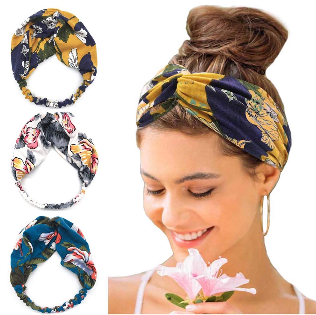 Catery Sports Headbands No Slip Grip Hairband Elastic Single Band Silicone Lined Sweatband Yoga Hair Accessories for Women and Girls (Multi2-6Pack) (Set 4-3 Pack)