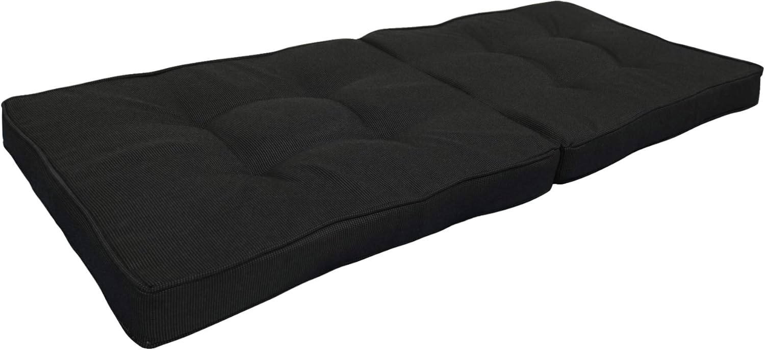 BOSSIMA Indoor Outdoor Swing Bench Loveseat Cushion Replacement Patio Seating Cushions (Olefin Black)