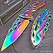 kim eshop MTECH Ballistic Rainbow Skeletonized Flame Blade Spring Assisted Opening Knife!!