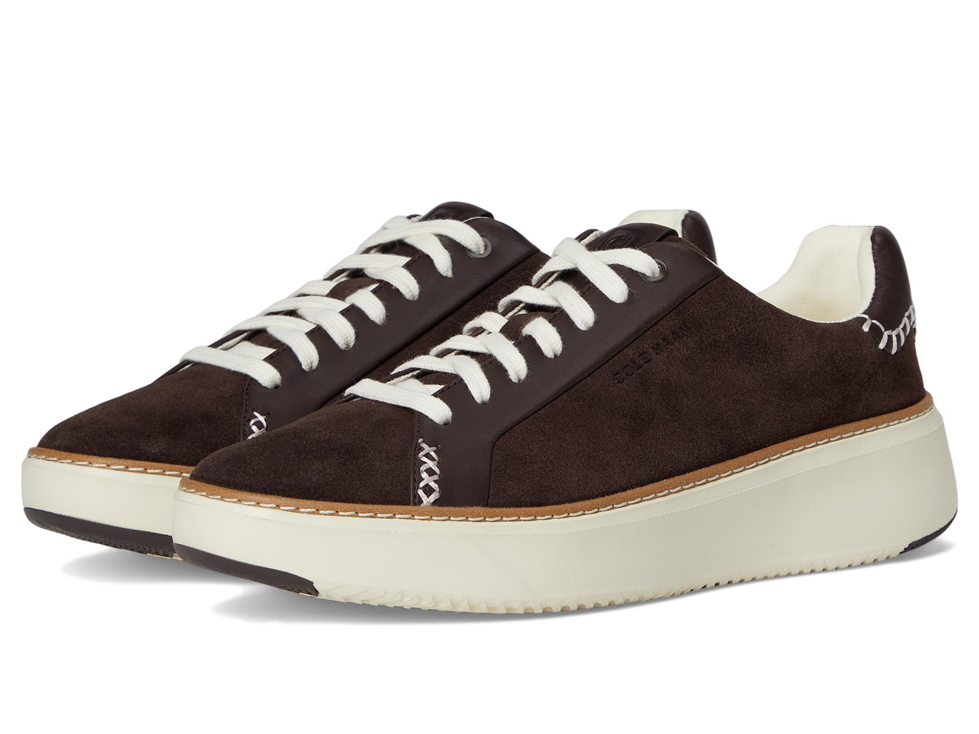 Cole Haan Women’s Grandpro Topspin Sneakers, Dark Chocolate Suede, 7.5-B US