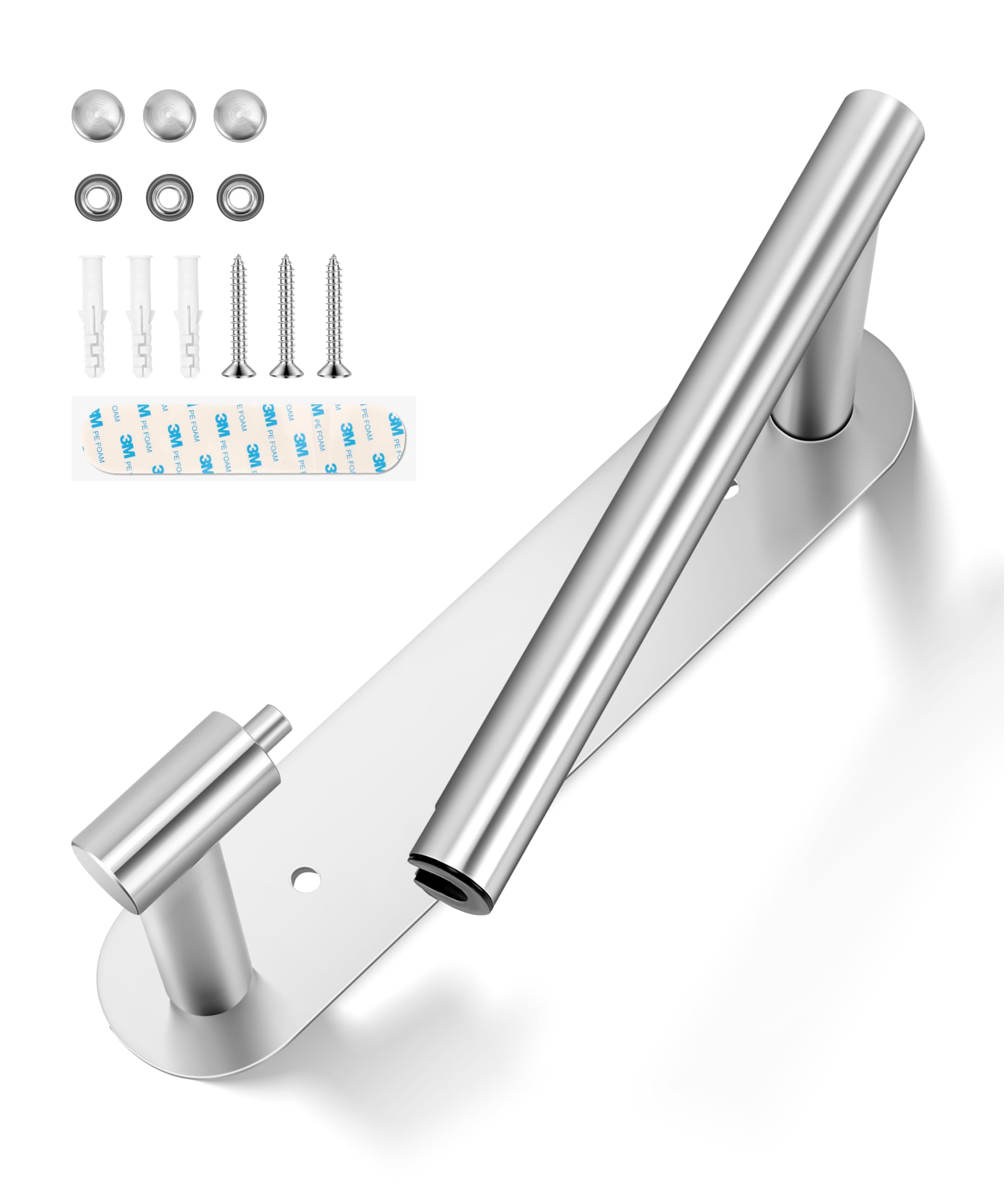 ZYODUOB Toilet Roll Holder, Stainless Steel with Double Post Pivoting, Wall Mounted for Bathroom