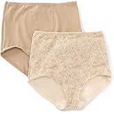 Bali Women's Shapewear Brief, Light Control Smoothing Shapewear Underwear, Tummy Control 2-Pack (Colors May Vary)