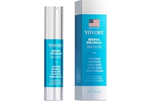 YOYORY Retinol Under Eye Cream - Anti Aging Eye Cream for Dark Circles and Puffiness, Eye Bags, Wrinkles Fine Lines Skin Care Treatment Moisturizes (0.67 Fl Oz)