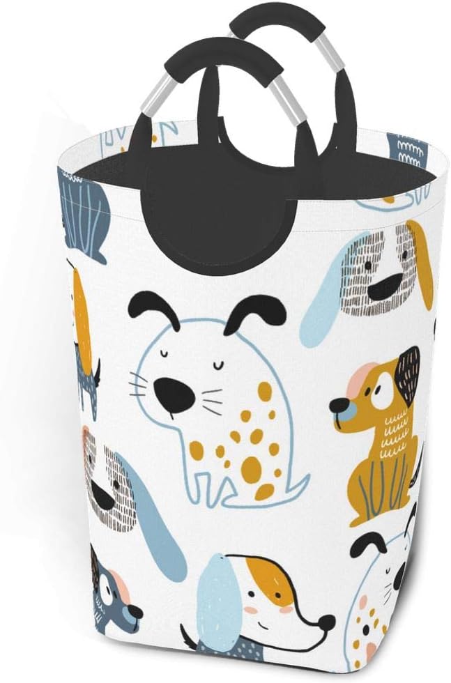 N/P Lindos perros sucios paquete de ropa bolsas de lavandería cuadrada