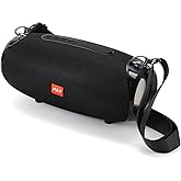 Hopjuery Outdoor Portable Bluetooth Speaker, IPX4 Waterproof Wireless Speakers, 5.0 Bluetooth Speakers, Powerful Sound, TWS Stereo Pairing Support TF Card, for Home/Party/Outdoor/Beach Black