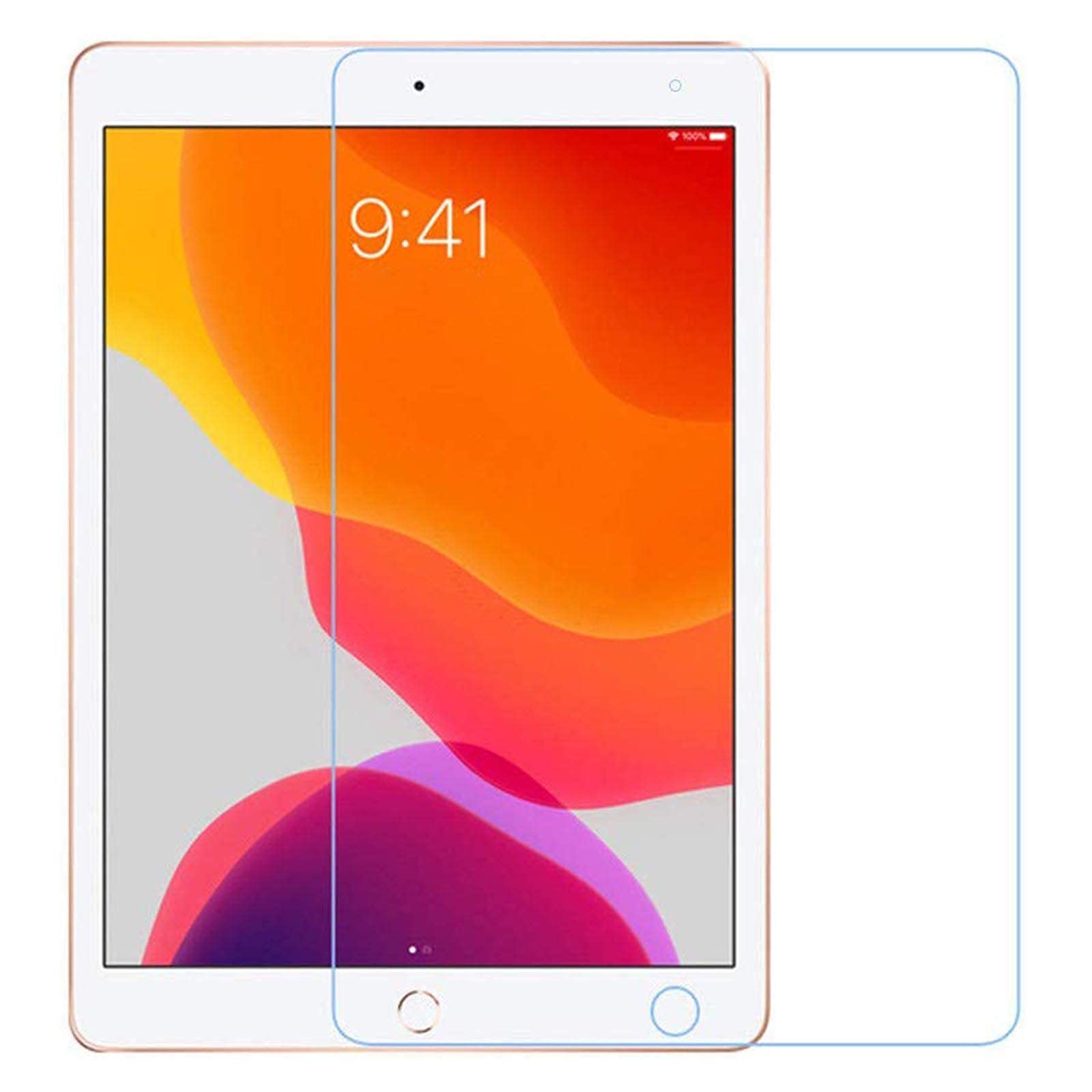 Lobwerk Protective Glass for Apple iPad 10.2 Inch 2019 Screen Protector 9H Screen Protector Tempered Glass Bubble-Free transparent clear
