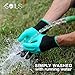 SOILS premium garden genie gloves made of natural latex rubber with right hand fingertip claws for digging, raking and hands protection