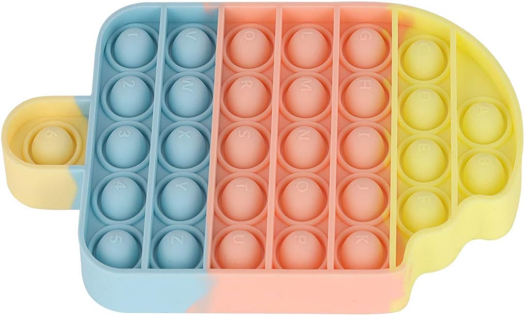 Push Pop Bubble Fidget Sensory Toy | Autism Special Needs Stress Reliever | for Kids and Adults | Silicone (Icecream)