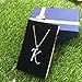 GDDX 925 sterling silver 26 Alphabet Letter Pendant Necklace 18