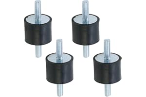 MY MIRONEY 25 x 20mm Anti-Vibration Rubber Isolator Mounts with M6 x 18mm Studs Pack of 4