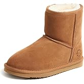 Fireside by Dearfoams Women's Rosebery Shearling Lined Indoor/Outdoor Boot Mid Calf