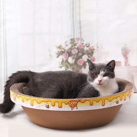 cat scratching bowl