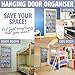 Heavy Duty Over the Door Shoe Organizer with 8 Extra-Thick Hooks and 20 Spacious Pockets | Rip-Resistant Hanging Rack | Versatile Storage Holder for Shoes, Pantry, Bathroom & More