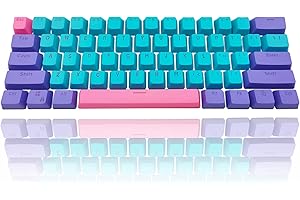 GTSP 61 Keycaps 60 Percent, Ducky One 2 Mini Keycaps for Mechanical Keyboard OEM Profile RGB PBT Keycap Set with Key Puller f