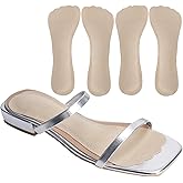 4 Count Pigskin Anti-Slip High Heel Inserts Women, Cushion Insoles for Dress Shoes, Adhesive Sandal Liners for Sweaty Feet Shock Absorb, Insoles for Flats Open Toe Shoes Invisible Barefoot Inserts, L