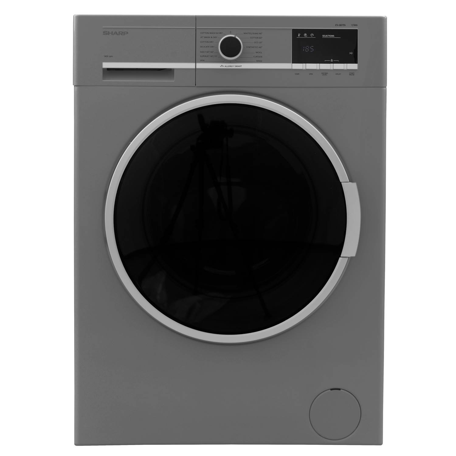 Sharp ESGD75S 7kg+5kg 1400 Spin Washer Dryer Silver 15 Programmes 4