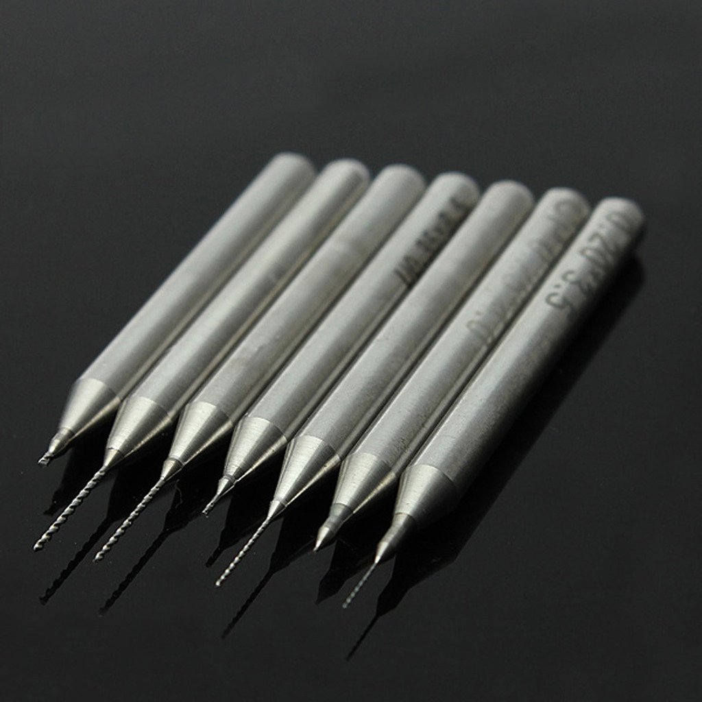 DAOKI 0.2mm to 0.5mm (set of 7cps) Drill Bits for 3D Printer Nozzle Cleaning Kit Reprap