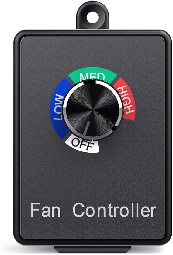 Hon&Guan Fan Speed Controller, Variable Dial Router Centrifugal Inline