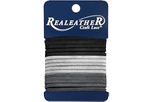 Realeather Sof-Suede Lace Combo 3 x 8 ft, Pewter/Charcoal/Black