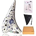 12 Hole Alto C Ocarina with Protective Bag, Hand Painted Blue and White Porcelain Musical Instrument, Porcelain clay Collectible with Neck Strap, Gift Idea For Beginner Musician, Easy to Learn