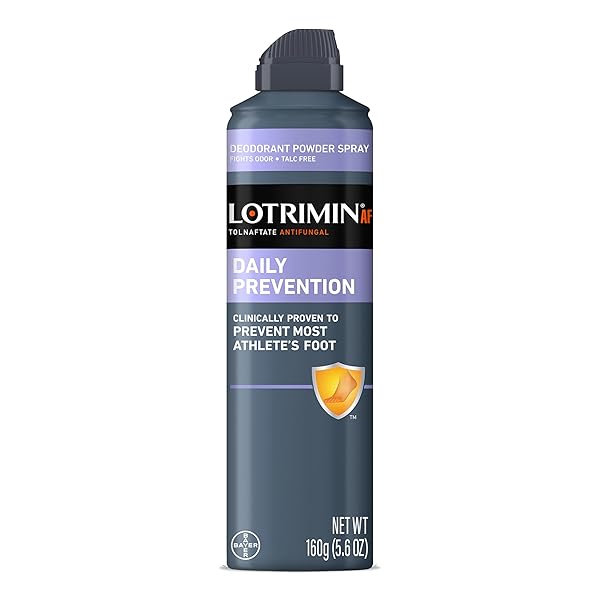 LOTRIMIN AF ATHLETE’S FOOT DAILY PREVENTION DEODORANT POWDER SPRAY, 5.6 OUNCE