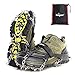 Traction Cleats Ice Snow Grips with 18 Spikes for Walking, Jogging, Climbing and Hiking (Black,XL(New))