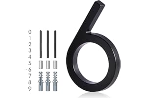 Floating House Number 6, YIPLED 6 Inch Modern House Numbers for Home, Mailbox, Street (Black)