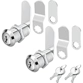 Hecfu Cabinet Locks With Key - 3 Pack 2-1/8" Cam Locks Keyed Alike For File Cabinets, Drawers, Mailboxes - View #10