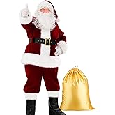 SHEJIZE Santa Claus Costume for Men Santa Costume Santa Suit Adults Men Santa Outfit
