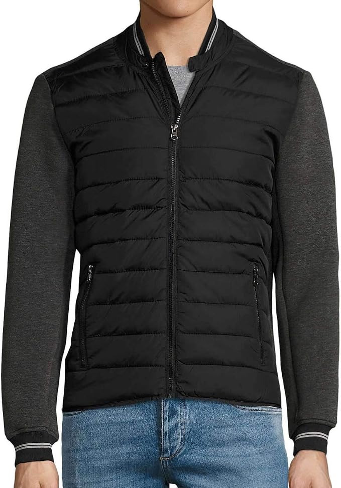 Doudoune Légère Homme à Capuche - Matelassée, Coupe-vent - Avec Poches Zippées - Pour Automne/hiver