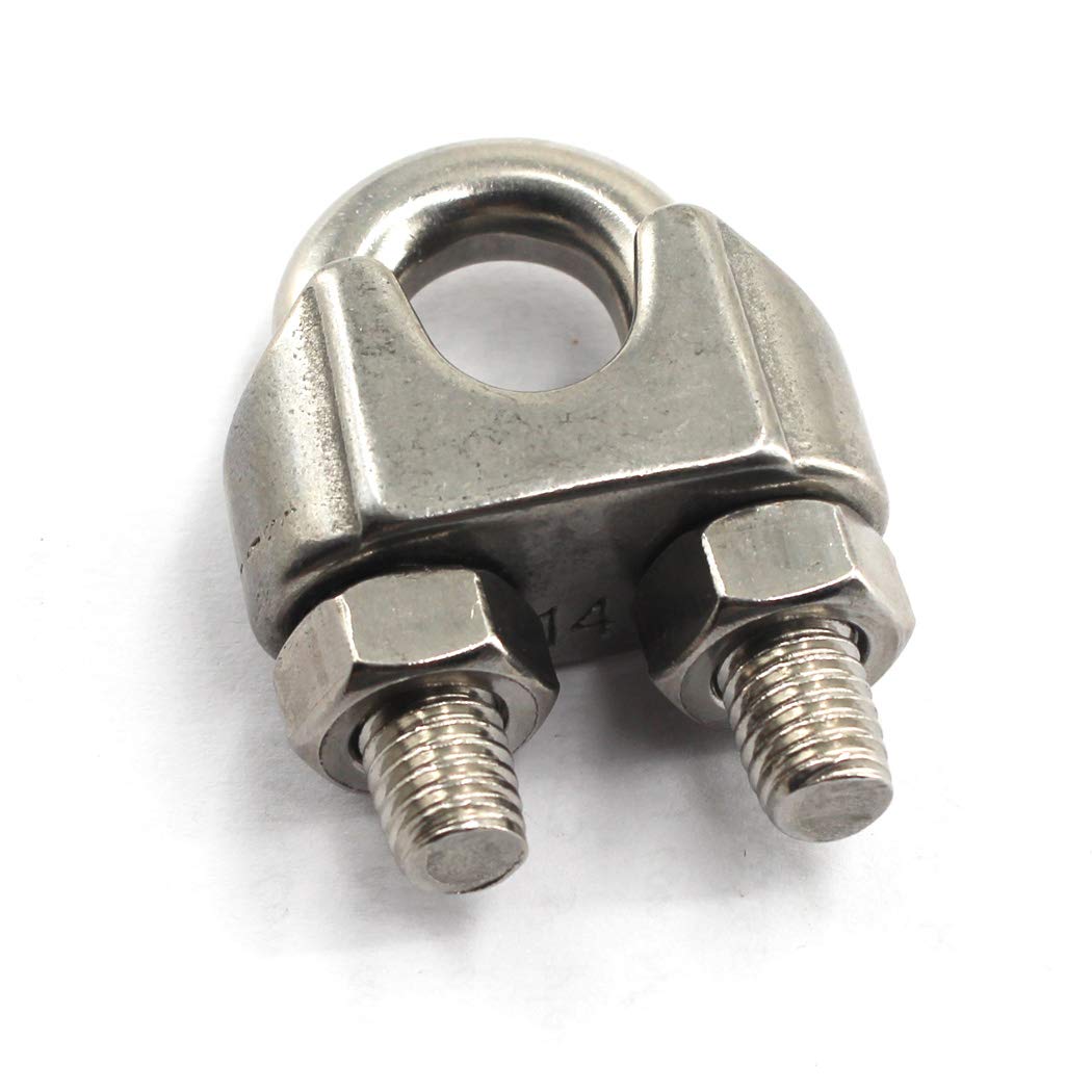 M16 Wire Rope Clip 304 Stainless Steel Cable Clamp U bolt Fastener (Pack of 1) - Image 3