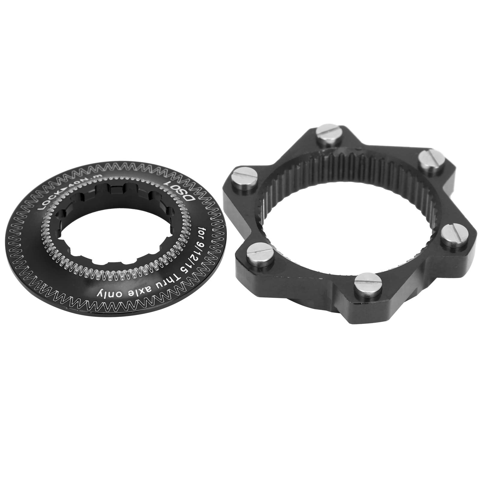 Yosoo Health Gear Bicycle Center Lock Adapter, Centerlock to 6 Adapter, Bike Disc Brakes Center Lock Adapter Aluminium Alloy Disc Rotor Adapter Centerlock Hub Bicycle Accessory