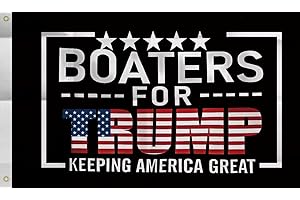 WENWELL Boaters for Trump 2024 flag 3x5 Ft,Keeping America Great Flags Outdoor,Donald Trump President Flag for boat with 2 Brass,Fade Resistant Durable Polyeste