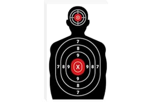 suituts 50 Pack Paper Shooting Targets for Range, Bulk Silhouette Shooting Targets Paper Gun Range Target Paper for Practice 