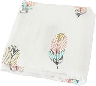 LifeTree Baby Musselin Swaddle Decke Tücher - 120x120 cm Löwenzahn Design Baby Bambus Baumwolle Pucktücher für Junge und Mädchen