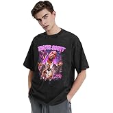 Vamtac Men's Oversized Vintage Graphic Tee - Harajuku Streetwear T-Shirt In Grey