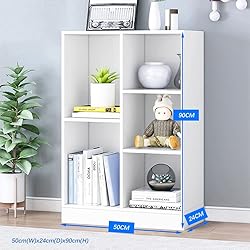 IOTXY Open Shelf Low Bookcase - Wooden 3-Tier Floor