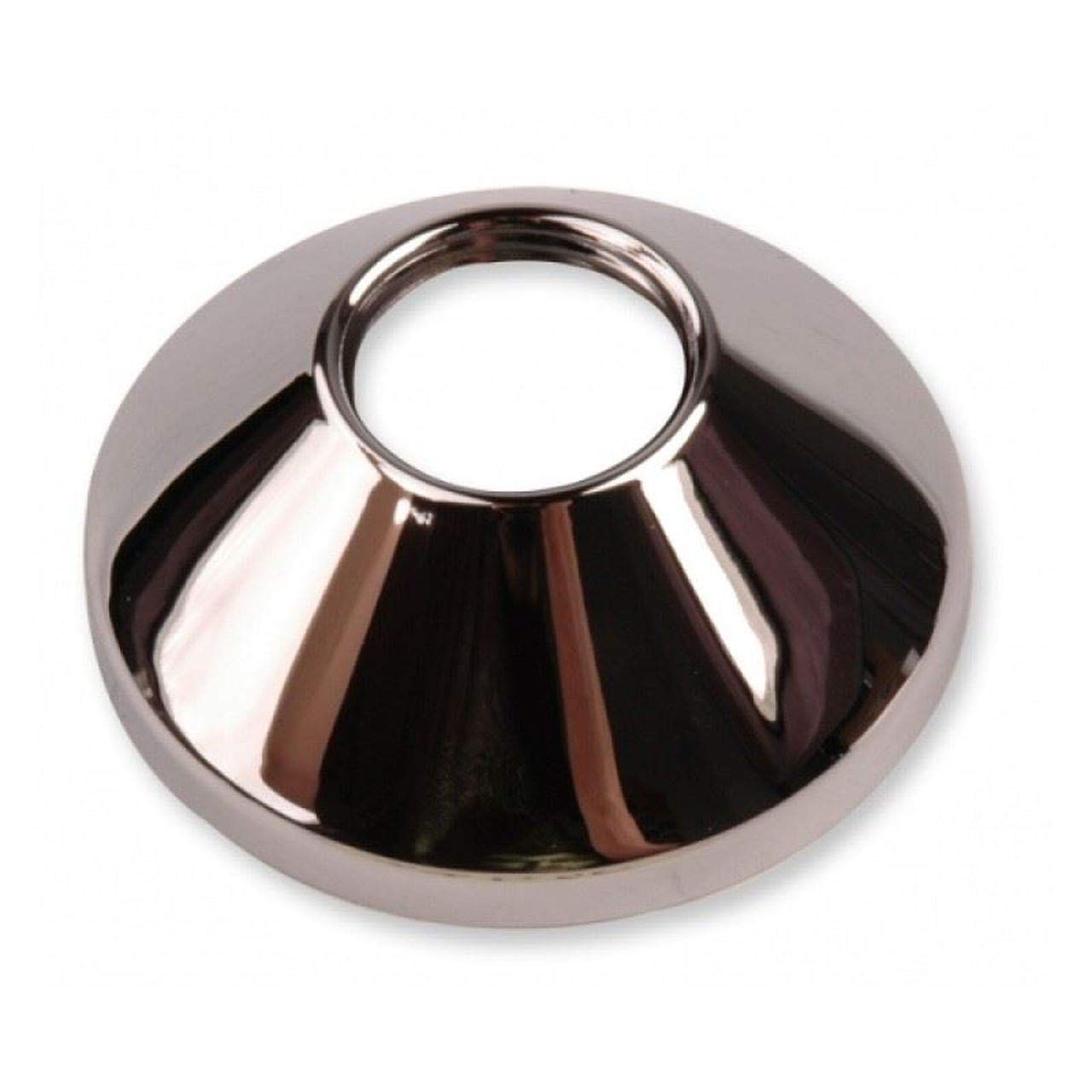 Chrome Plated Steel Pipe Cover Collar Cone 3/4" Valve Tap Rose 25mm Height